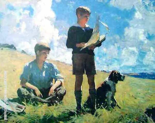 Two Boys 1926 by Frank Weston Benson | Oil Painting Reproduction