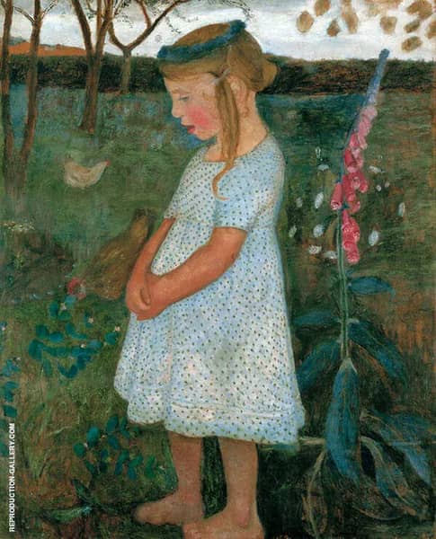 Elsbeth in the Brunjes Garden 1902 | Oil Painting Reproduction