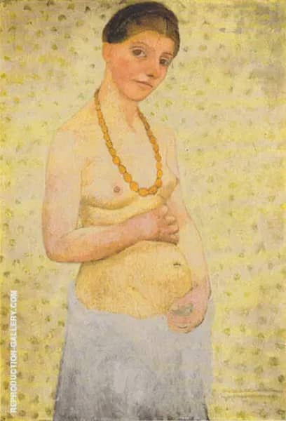 Self Portrait on her 6Th Wedding Anniversary 1906 | Oil Painting Reproduction