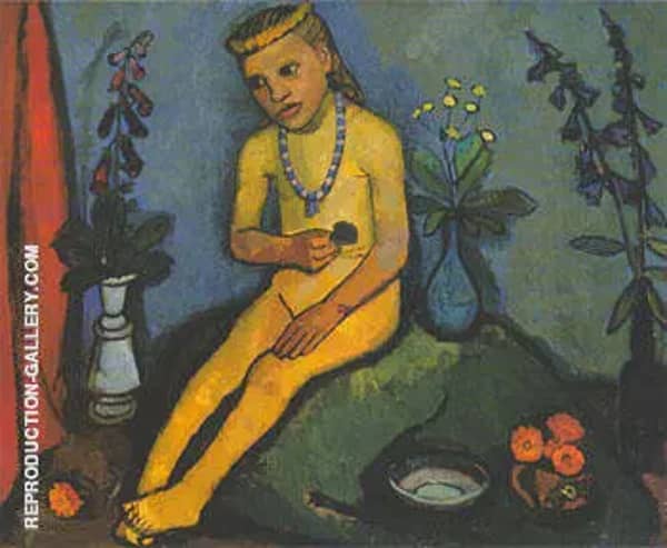 Nude Girl with Flower Vases 1906/7 | Oil Painting Reproduction