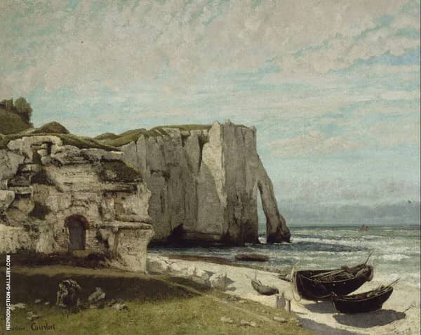 The Cliff at Etretat at the Storm c1869 | Oil Painting Reproduction
