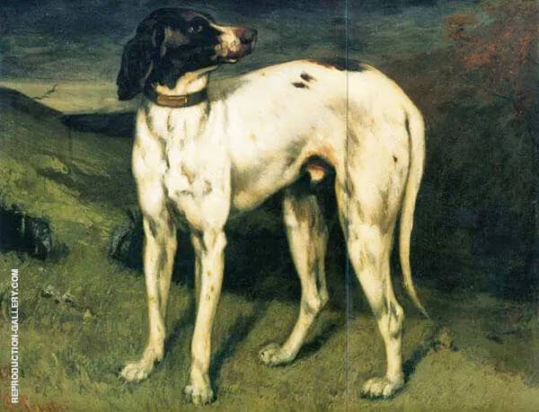 The Dog of Ornans 1856 by Gustave Courbet | Oil Painting Reproduction