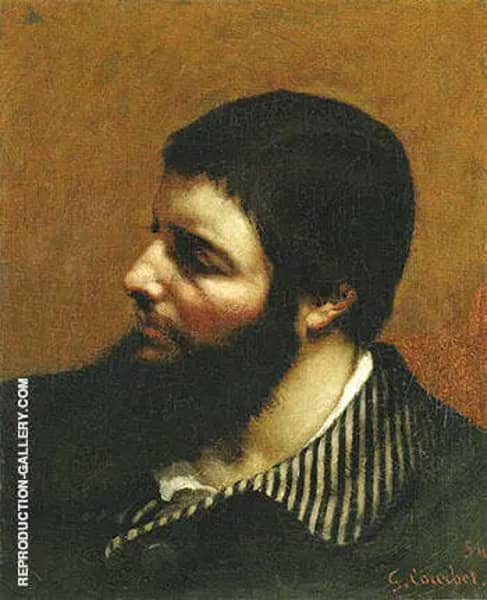 Self Portrait with Striped Collar 1854 | Oil Painting Reproduction