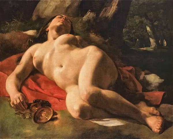 Bacchante ca.1844 by Gustave Courbet | Oil Painting Reproduction