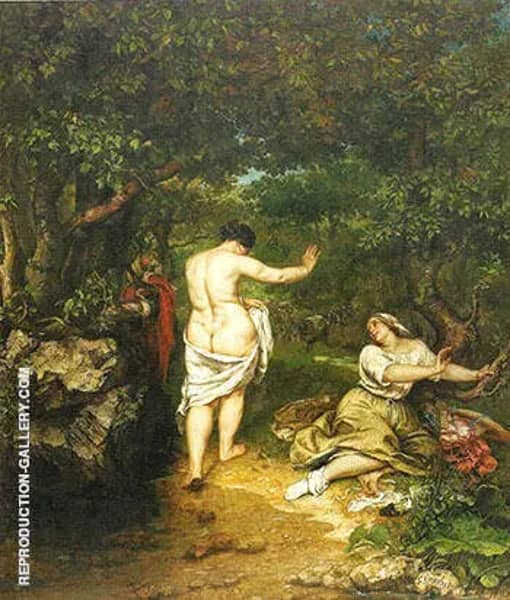 The Bathers 1853 by Gustave Courbet | Oil Painting Reproduction