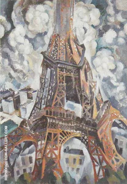A Eiffel Tower 1910 by Robert Delaunay | Oil Painting Reproduction