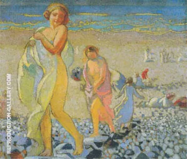 Petite Plage aux galets 1909 by Maurice Denis | Oil Painting Reproduction