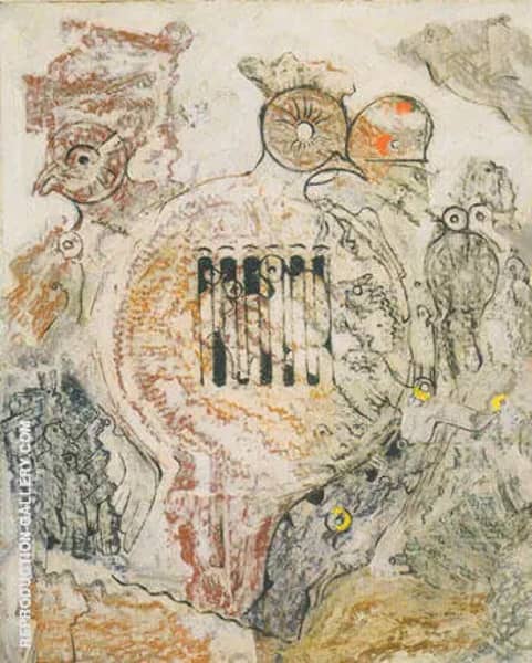 Aux 100000 Colombes 1925 by Max Ernst | Oil Painting Reproduction