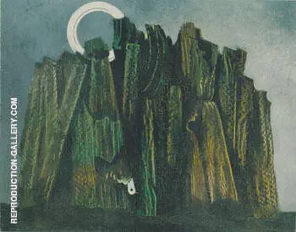 Foret Sombre et oiseau 1927 by Max Ernst | Oil Painting Reproduction