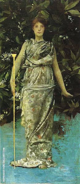 Hymen 1886 by Thomas Wilmer Dewing | Oil Painting Reproduction