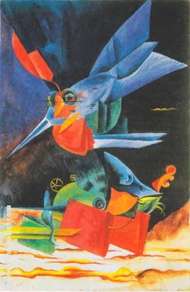 The Spindle's Victory 1917 by Max Ernst | Oil Painting Reproduction