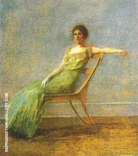 Lady in Green Dress c 1917-19 | Oil Painting Reproduction