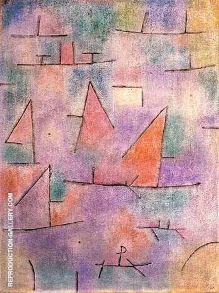 Harbour with Sailing Ships 1937 by Paul Klee | Oil Painting Reproduction
