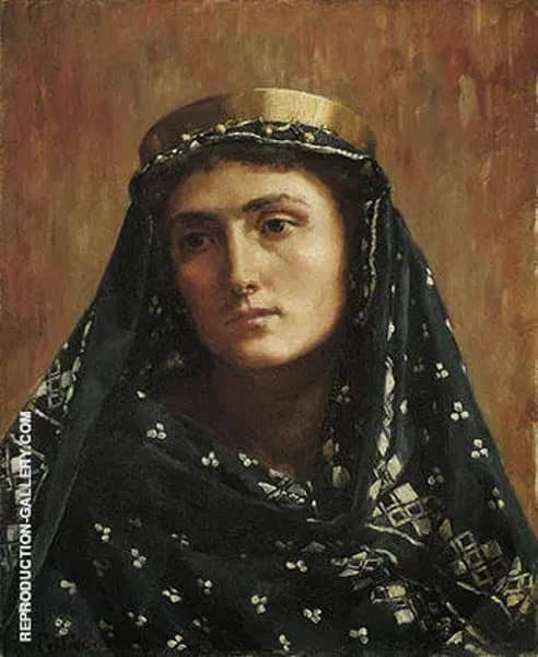 Portrait of a Lady in Eastern Dress | Oil Painting Reproduction