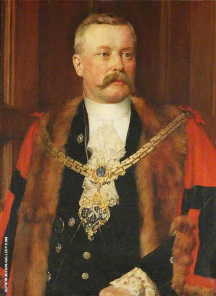 Sir Charles Tertius Mander 1852-1929, 1st Bt, as Mayor of Wolverhampton 1892-96 | Oil Painting Reproduction