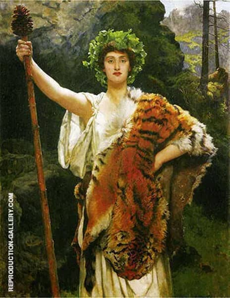 The Priestess of Bacchus by John Maler Collier | Oil Painting Reproduction