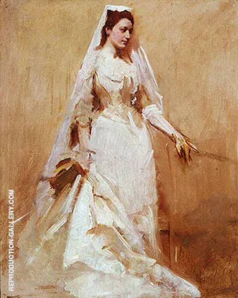 A Bride 1895 by Abbott H Thayer | Oil Painting Reproduction