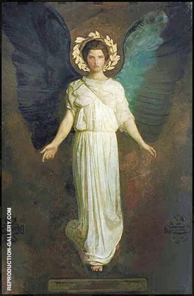 A Winged Figure 1904 by Abbott H Thayer | Oil Painting Reproduction