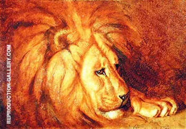 Lion at Rest by Abbott H Thayer | Oil Painting Reproduction