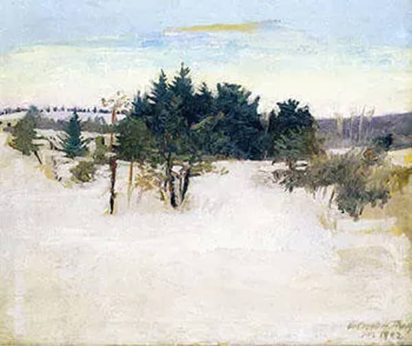 Winter Landscape 1902 by Abbott H Thayer | Oil Painting Reproduction