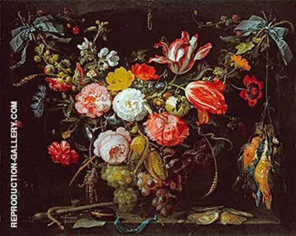 A Swag of Flowers and Fruit Representing the Four Elements | Oil Painting Reproduction