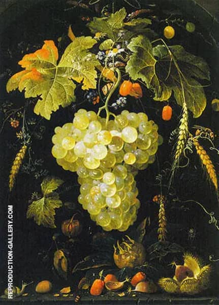 Grapes by Abraham Mignon | Oil Painting Reproduction