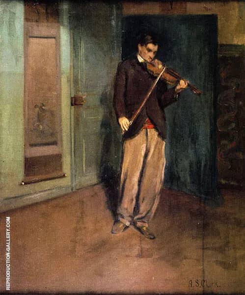 The Violinist c 1901 by Alson Skinner Clark | Oil Painting Reproduction