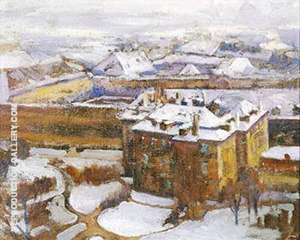 Over the City Prague 1912 | Oil Painting Reproduction