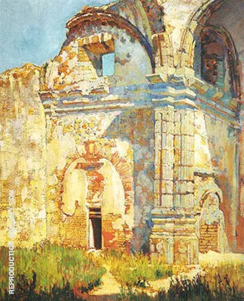 Ruins of San Juan Capistrano c 1919 | Oil Painting Reproduction