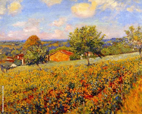 Hillside Giverny 1911 by Alson Skinner Clark | Oil Painting Reproduction