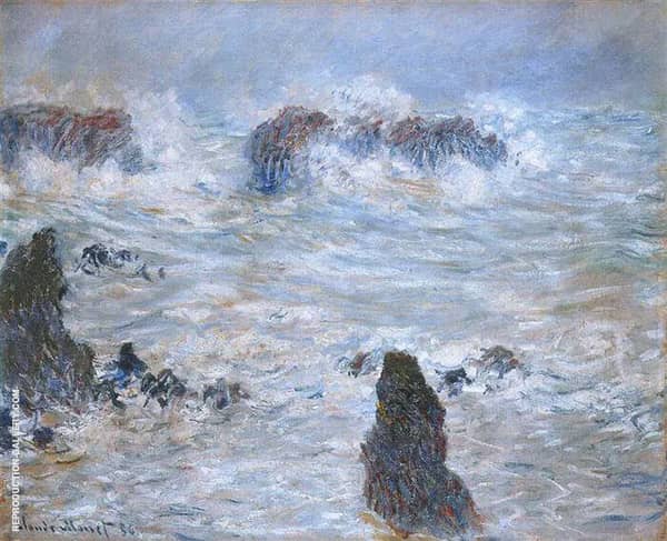 Storm off the Belle Ile Coast 1886 | Oil Painting Reproduction