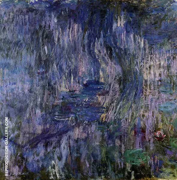 The Water Lilies Reflections of Weeping Willows 1919_862 | Oil Painting Reproduction