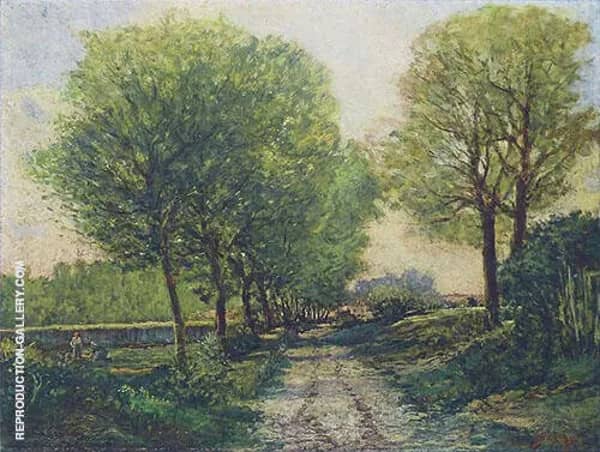 Lane near a Small Town 1864 by Alfred Sisley | Oil Painting Reproduction