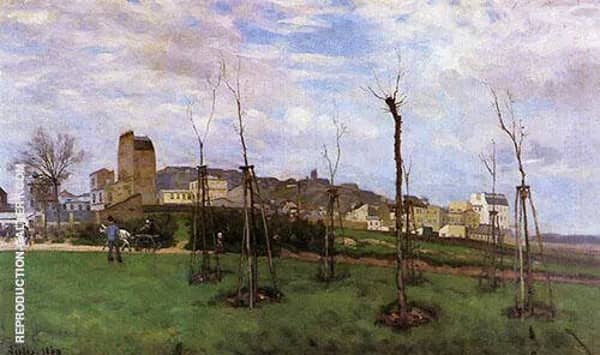 View of Montmarte from the cite des Fleurs 1869 | Oil Painting Reproduction