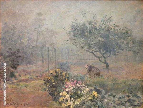 Foggy Morning Voisins 1874 by Alfred Sisley | Oil Painting Reproduction
