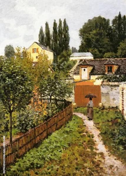 Garden Path in Louveciennes 1873 | Oil Painting Reproduction