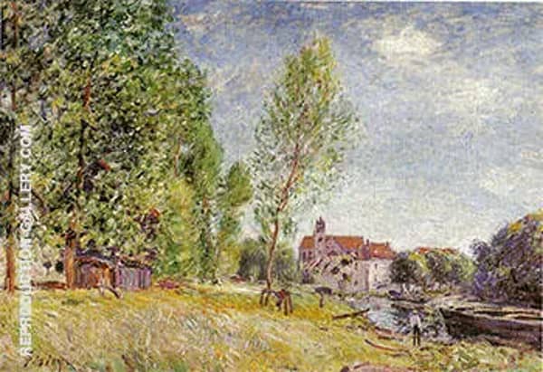 Martrat's Boatyard, Moret-sur-Loing c 1883 | Oil Painting Reproduction