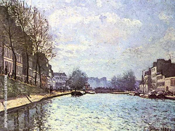The Canal Saint Martin Paris 1870 | Oil Painting Reproduction