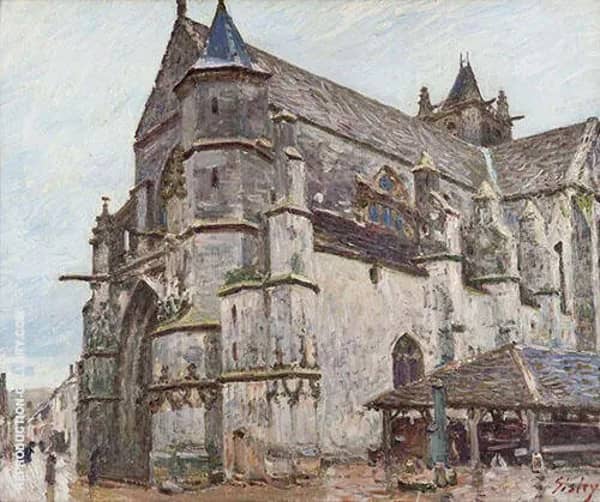 Notre Dame de Moret im Morgenregen 1893 | Oil Painting Reproduction