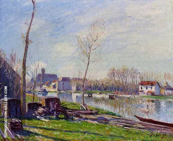 The Boatyard at Matrat Moret sur Loing 1888 | Oil Painting Reproduction