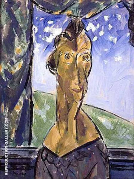 Portrait of a Woman in Window c1928 | Oil Painting Reproduction