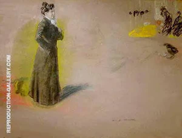 Standing Figure and a Study of a Milliner Shop 1900 | Oil Painting Reproduction