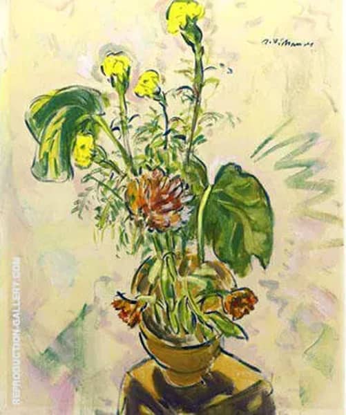 Still Life with Orange and Yellow Flowers | Oil Painting Reproduction