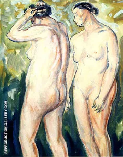 Two Figures c1927 1 by Alfred Henry Maurer | Oil Painting Reproduction