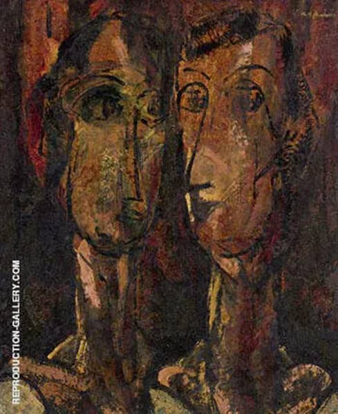 Two Heads by Alfred Henry Maurer | Oil Painting Reproduction