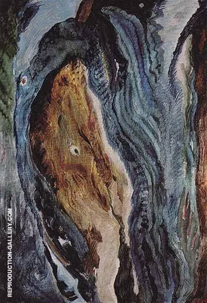 Something in Brown Carmine and Blue 1927 | Oil Painting Reproduction