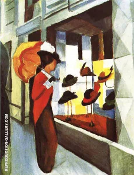 Hat Shop 1914 by August Macke | Oil Painting Reproduction