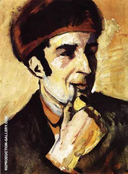 Portrait of Franz Marc 1910 by August Macke | Oil Painting Reproduction