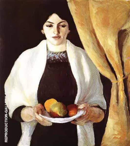 Portrait with Apples Wife of the Artist 1909 | Oil Painting Reproduction