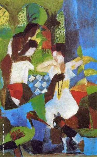 Turkish Jewel Trader 1914 by August Macke | Oil Painting Reproduction